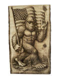 “Patriot Squatch” – Bigfoot 3D Illusion Plaque (12" x 7.25")