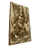 “Patriot Squatch” – Bigfoot 3D Illusion Plaque (12" x 7.25")
