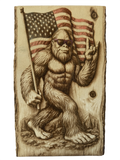 “Patriot Squatch” – Bigfoot 3D Illusion Plaque (12" x 7.25")