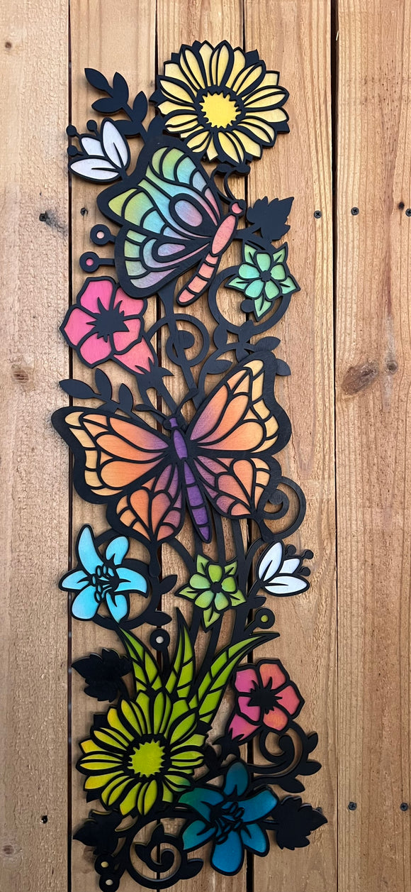 wooden trellis wall art Butterfly Trellis – DesertedDesign