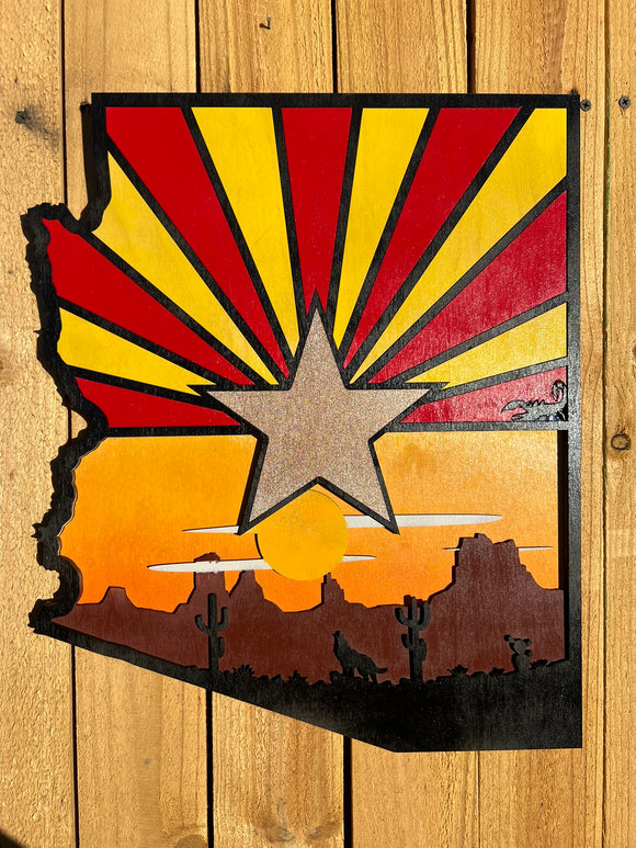 Arizona State Flag Sign