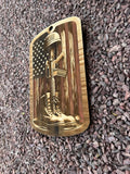 Soldier’s Cross Memorial Plaque – Dog Tag Edition (18" x 7.5")