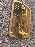 Soldier’s Cross Memorial Plaque – Dog Tag Edition (18" x 7.5")