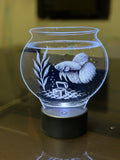 Edge‑Lit Acrylic Lamp – Betta Fish in a Bowl