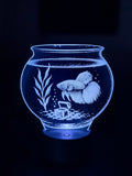 Edge‑Lit Acrylic Lamp – Betta Fish in a Bowl