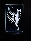 Edge‑Lit Acrylic Lamp – Stylized Horse Head