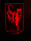 Edge‑Lit Acrylic Lamp – Stylized Horse Head