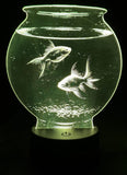 Goldfish Bowl Edge-Lit Acrylic Lamp – A Glowing Slice of Underwater Serenity