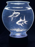 Goldfish Bowl Edge-Lit Acrylic Lamp – A Glowing Slice of Underwater Serenity