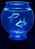 Goldfish Bowl Edge-Lit Acrylic Lamp – A Glowing Slice of Underwater Serenity