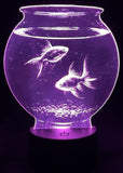 Goldfish Bowl Edge-Lit Acrylic Lamp – A Glowing Slice of Underwater Serenity