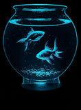 Goldfish Bowl Edge-Lit Acrylic Lamp – A Glowing Slice of Underwater Serenity