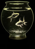 Goldfish Bowl Edge-Lit Acrylic Lamp – A Glowing Slice of Underwater Serenity