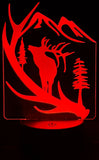 Elk Wilderness Edge-Lit Acrylic Lamp – A Glowing Tribute to the Wild