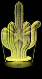 Arizona Flag Cactus Edge-Lit Acrylic Lamp – Desert Boldness with a Glowing Attitude