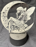 Moonlit Fairy Acrylic Lamp – Whimsy in Bloom