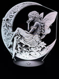 Moonlit Fairy Acrylic Lamp – Whimsy in Bloom