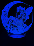 Moonlit Fairy Acrylic Lamp – Whimsy in Bloom