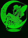 Moonlit Fairy Acrylic Lamp – Whimsy in Bloom