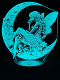Moonlit Fairy Acrylic Lamp – Whimsy in Bloom