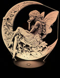 Moonlit Fairy Acrylic Lamp – Whimsy in Bloom