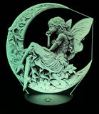 Moonlit Fairy Acrylic Lamp – Whimsy in Bloom