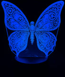 Steampunk Butterfly Acrylic Lamp – Wings of Wonder and Whirring Gear