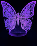 Steampunk Butterfly Acrylic Lamp – Wings of Wonder and Whirring Gear