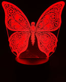 Steampunk Butterfly Acrylic Lamp – Wings of Wonder and Whirring Gear