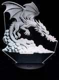 Edge‑Lit Acrylic Lamp – Dragon in Descent
