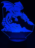 Edge‑Lit Acrylic Lamp – Dragon in Descent