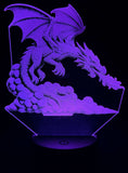 Edge‑Lit Acrylic Lamp – Dragon in Descent