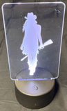 Cowgirl Silhouette Edge-Lit Acrylic Lamp – A Glowing Tribute to Grit and Independence