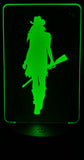 Cowgirl Silhouette Edge-Lit Acrylic Lamp – A Glowing Tribute to Grit and Independence