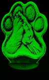 Hand and Paw Edge-Lit Acrylic Lamp – A Glowing Symbol of Loyalty and Love