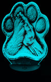 Hand and Paw Edge-Lit Acrylic Lamp – A Glowing Symbol of Loyalty and Love