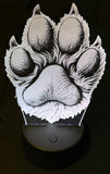 Paw Print Edge-Lit Acrylic Lamp – A Glowing Tribute to Furry Companions