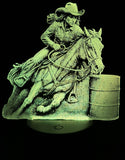 Barrel Racing Edge-Lit Acrylic Lamp – Dynamic Rodeo Art in Motion